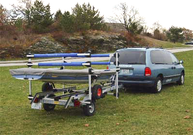 Seitech Trailer Conversion Racks for Small Sailboats, and other Boats