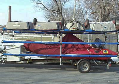 Seitech Trailer Conversion Racks for Small Sailboats, and other Boats