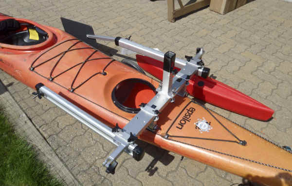 Kayak Sail Kit installed with Hydrodynamic Floats