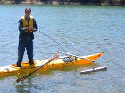 Fishing in Kayak with Hydrodynamic Floats