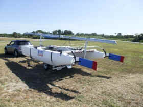 Nacra 500 Catamaran on Trailex TX-418 Trailer